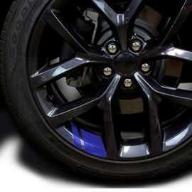 Autocollants En Vinyle Pour Jante De Voiture Casting,Dodge Challenger Ram 1500,Charger Avenger Décent Ber,Nitro,6 Pièces - Type Bleu