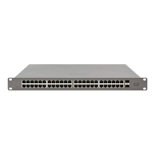 Cisco Meraki Go GS110-48 - Commutateur - Géré - 48 x 10/100/1000 + 2 x SFP (mini-GBIC) lien montant - Montable sur rack, de bureau