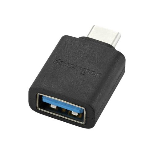Kensington CA1010 - Adaptateur USB - USB-C (M) pour USB type A (F) - 5 V - 3 A - sans halogène, moulé - noir