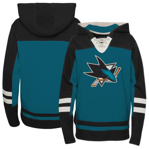 Préscolaire Teal San Jose Sharks Ageless Revisited Sweat À Capuche À Encolure En V À Lacets