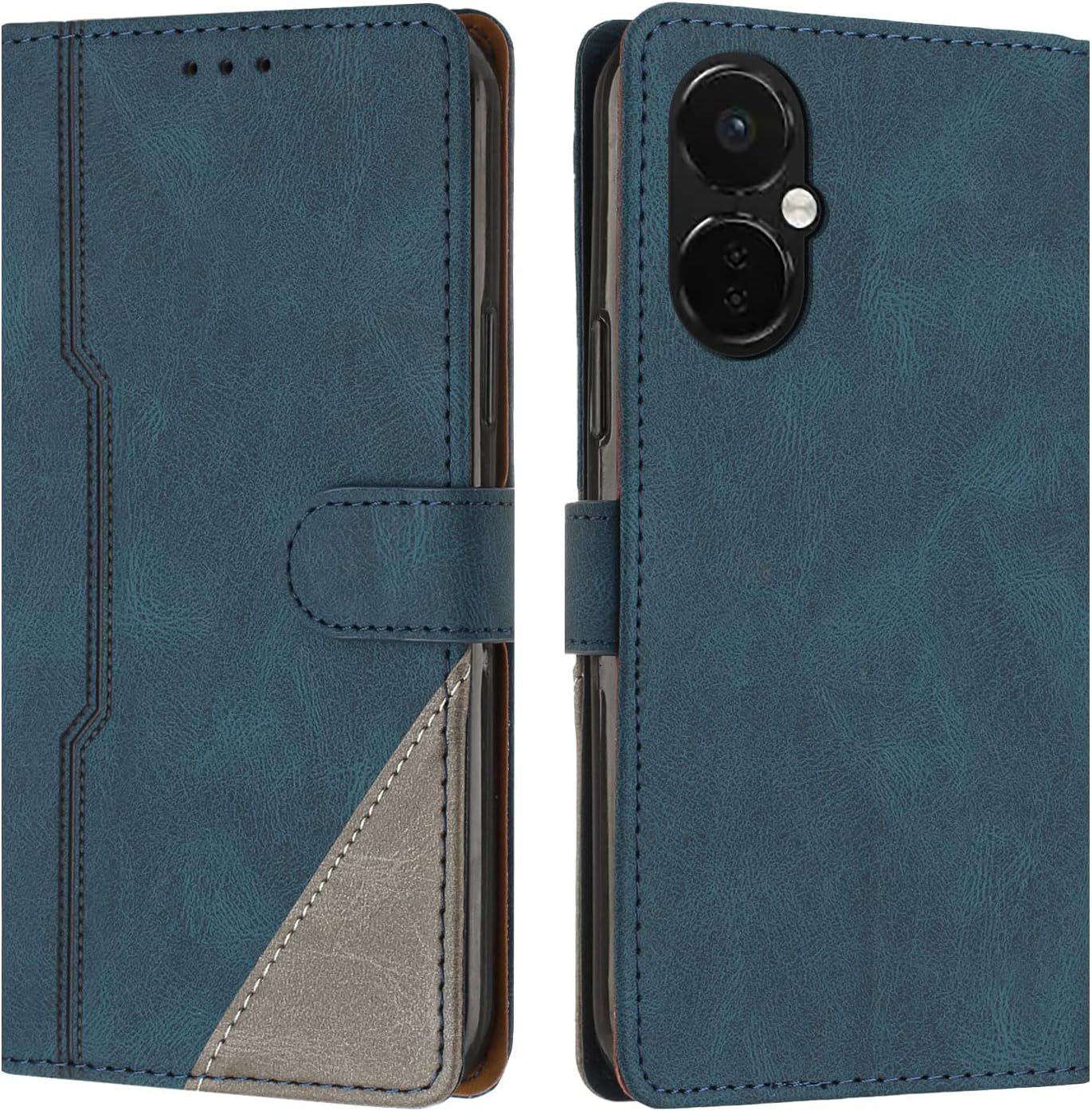 Coque Pour Oneplus Nord Ce 3 Housse Etui Portefeuille Cuir Multifonction Fermeture Magnetique A Clapet Anti-Choc Fonction Support Flip Case Compatible Avec Oneplus Nord Ce 3 Bleu