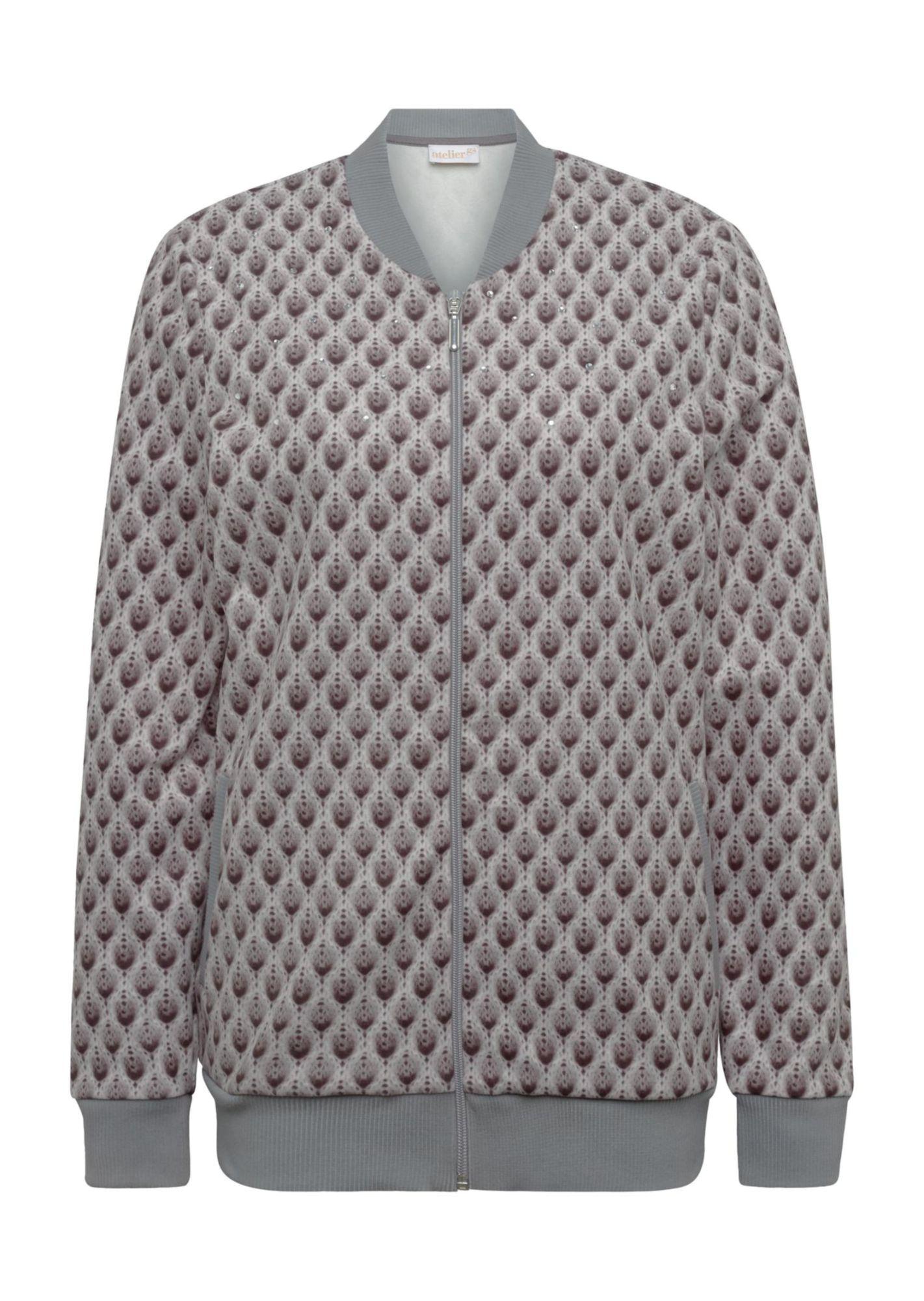 Veste en laine polaire - gris, à motifs - Gr. 23 | Rakuten
