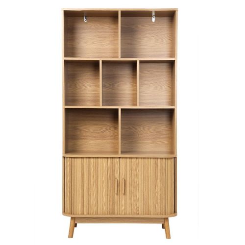 Bibliothèque 2 Portes Coulissantes H157,5 Cm - Marron