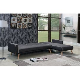 Canapé D'angle Convertible Et Réversible Jules - 3 Places - Gris