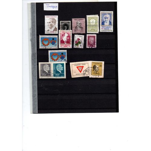 Lot De 14 Timbres Turquie Tous Differents