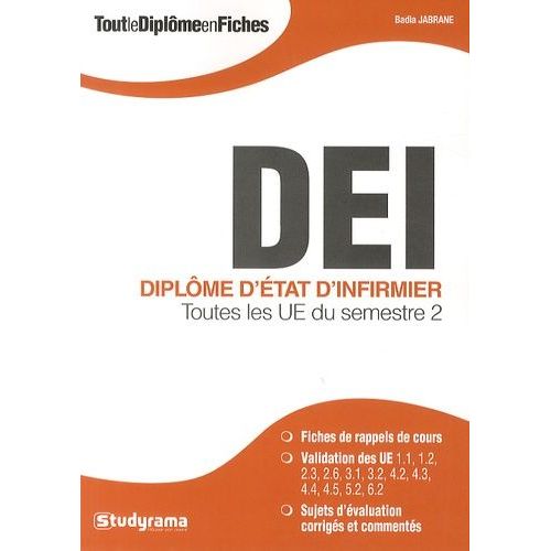 Diplôme D'état D'infirmier - Toutes Les Ue Du Semestre 2