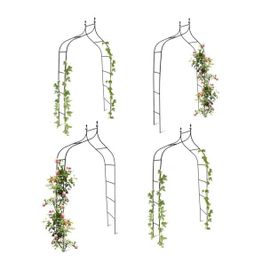 Relaxdays 4x Aches À Rosiers Tuteur Vert Support Jardin Décoration Avec Pointe Métal 2,4 M