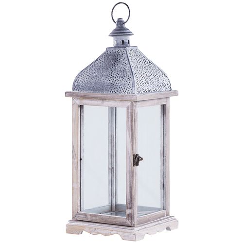 Lanterne Samar Bois 47 Cm Blanc