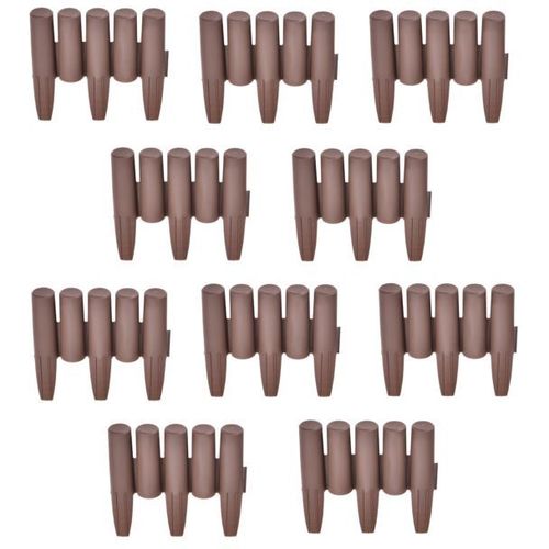 [Casa.Pro] Kit De 20 Palissade Marron Avec Longueur Totale 540cm