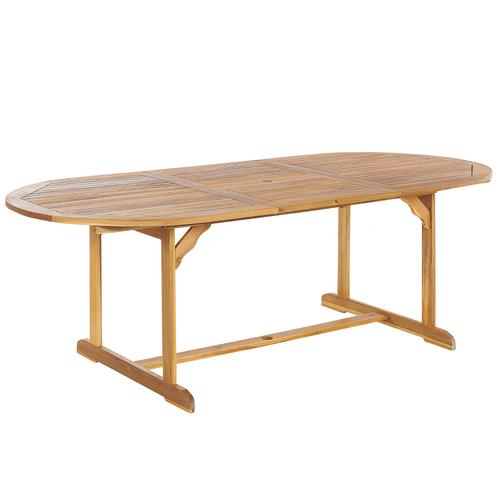 Table De Jardin 160/220 X 100 Cm Bois Marron Clair Maui