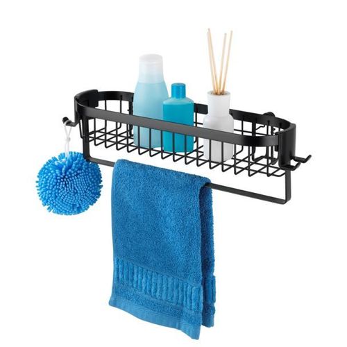 Étagère murale avec crochets Classic Plus noir WENKO
