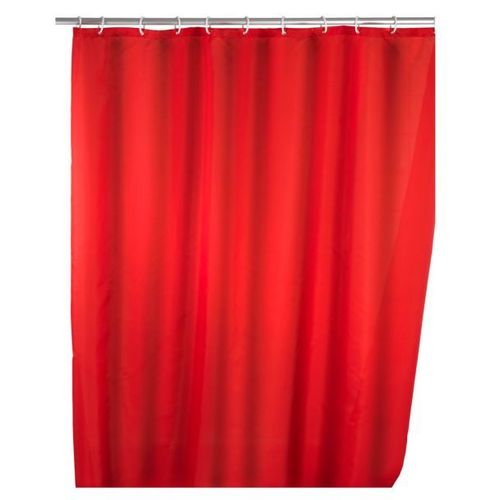 Rideau de douche anti-moisissure couleur unie - 180 x 200 cm - Rouge WENKO
