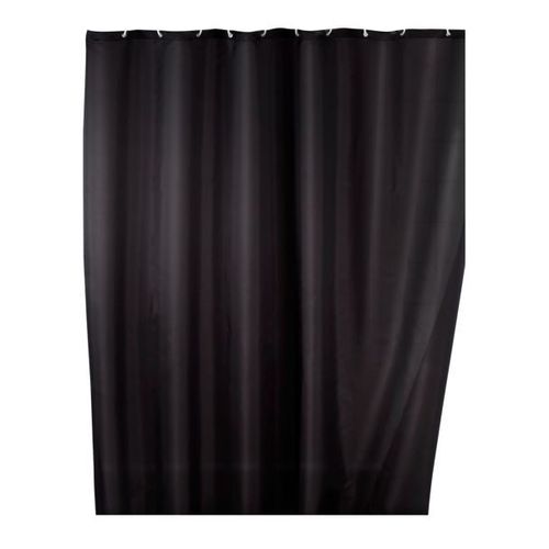 Rideau de douche anti-moisissure couleur unie - 180 x 200 cm - Noir WENKO