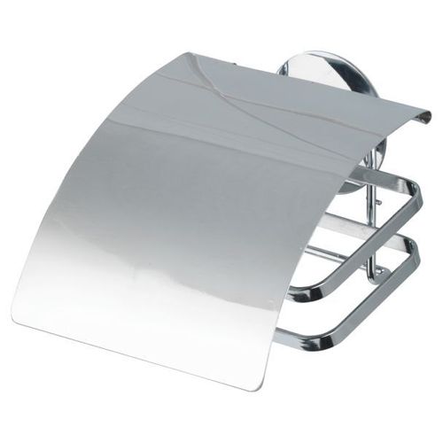 Dérouleur papier wc - Avec couvercle - Fixation Turbo-Loc - Acier inox WENKO