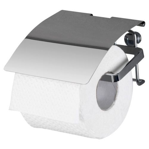 Dérouleur papier wc -support mural avec couvercle - acier inox WENKO