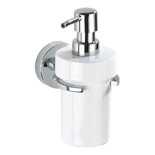 Wenko 22315100 Capri Vacuum-Loc Distributeur De Savon Acier Inoxydable Argent 20 X 15 X 15 Cm