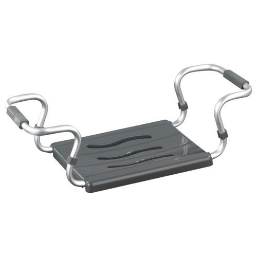 Siège de baignoire - Aluminium - Largeur extensible 55 à 65 cm - Gris anthracite WENKO