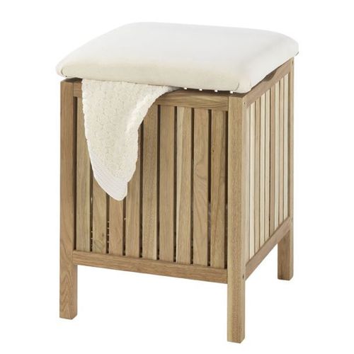 Tabouret - Panier à linge - Norway - Bois naturel WENKO