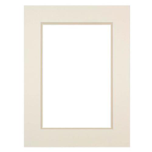 Passe-partout Double beige 30x40 cm ouverture 20x30 cm