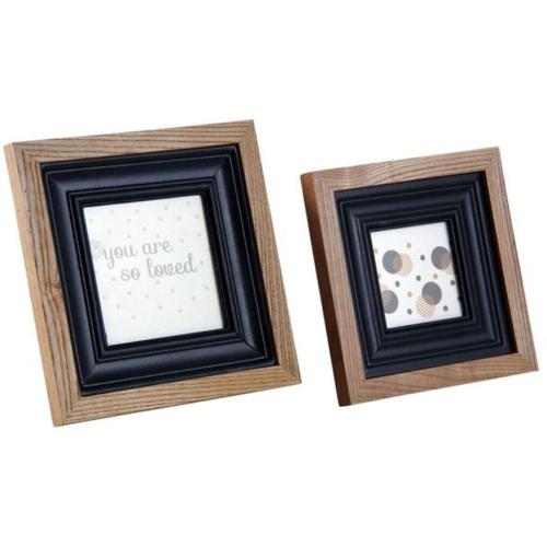 Cadre photo en bois et verre (Lot de 2)