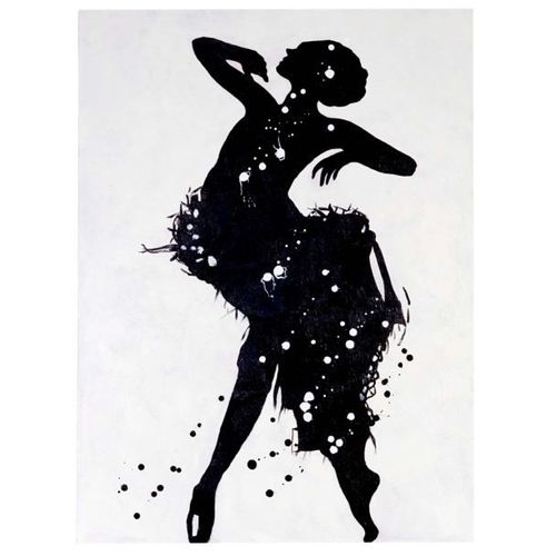 Tableau À L'huile, Danseuse, Peint À La Main À 100%, Toile De Décoration Murale Xl   120x90cm