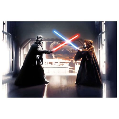Papier Peint panoramique intissé Vader vs. Kenobi Star Wars 300X200 CM