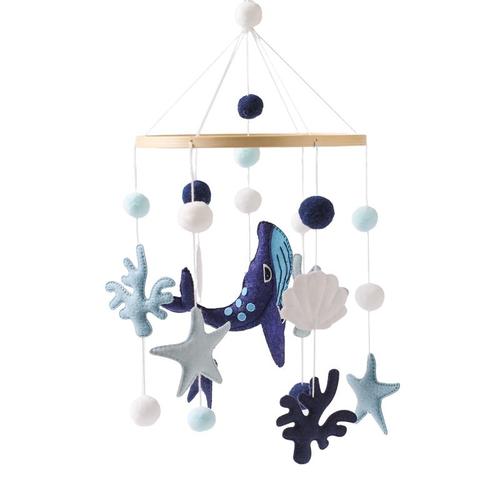 Boîte À Musique De Hochet De Baleine En Feutre De Dessin Pour Bébé,Jouets De Cloche De Lit Pour,Support De Jouets,Cadeaux Pour Nourrissons,Cpull - Type Whale