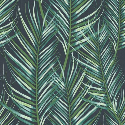 SUPERFRESCO EASY Papier peint support intissé Palme Blattdruck vinyle - 1005 x 52 cm - Vert