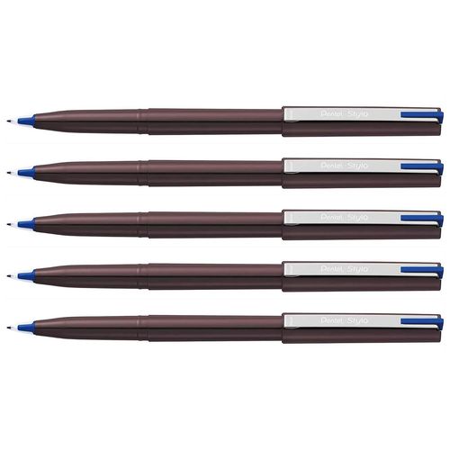 Pentel Lot De 5 Feutres Plume D'ecriture Pentel Stylo Jm20 Bleu