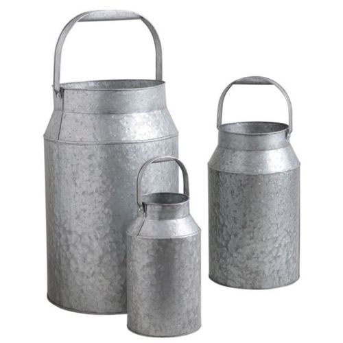 Bidon À Lait En Zinc Lourd (Lot De 3)