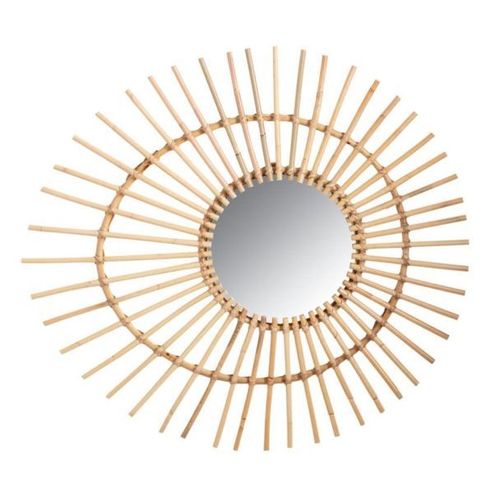 Miroir en rotin Oeuf