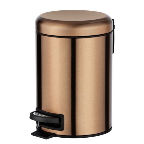 Poubelle p?dale Leman inox m?tal cuivre 3L