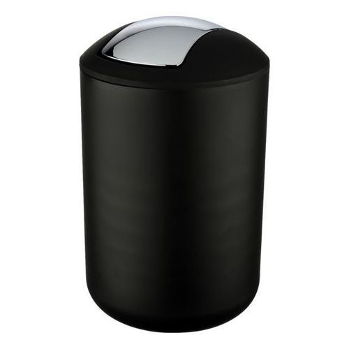 Poubelle avec couvercle à bascule - Brasil - 6 litres noir WENKO