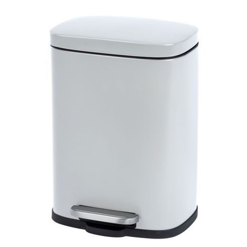 Poubelle à pédale Leno Easy-Close blanc, 5 l WENKO