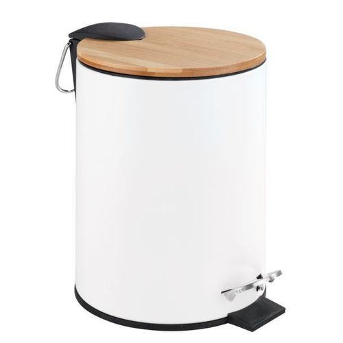 Poubelle ? p?dale Tortona 3L blanc mat