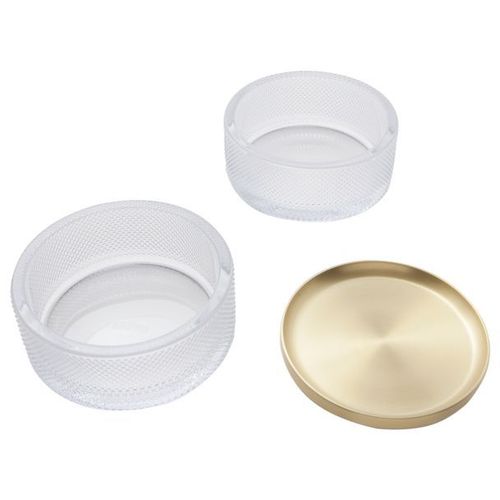 Boîte à Bijoux Verre Couvercle Laiton Tesora