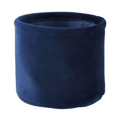 Panier de rangement à l'unité en velours bleu