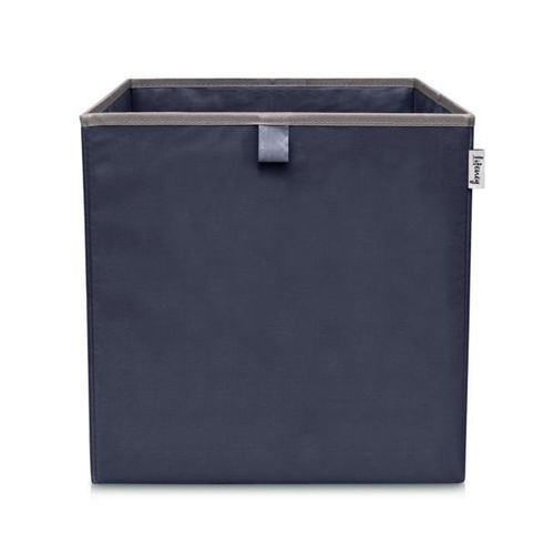 Lifeney 833124 Boîte de rangement coloris bleu foncé, Coffre à jouet, rangement et organisation de la maison, Polyester, Coloré, Bleu foncé, 33 x 33 x 33 cm