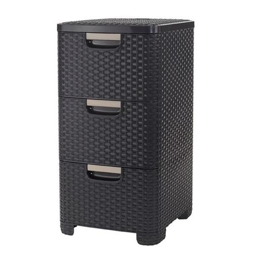 Curver Armoire à tiroirs Style 42 L Marron 06604-210-04