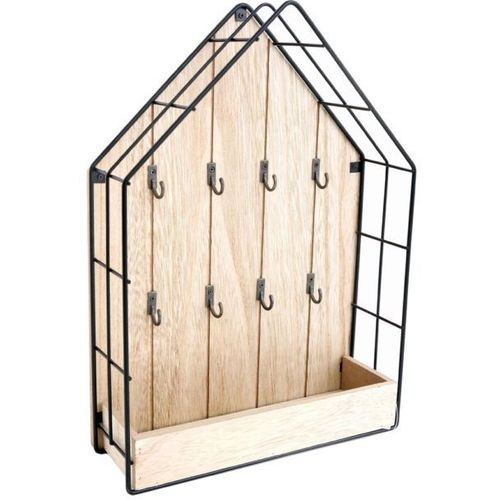 Boite À Clés Métal Et Bois Home 35 Cm