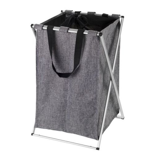 Panier à linge - Tissu polyester gris - Uno - 52 l WENKO