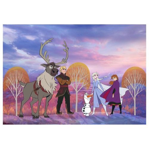 Papier Peint Intissé La Reine des Neiges Disney Forêt d'automne 400 cm x 280 cm
