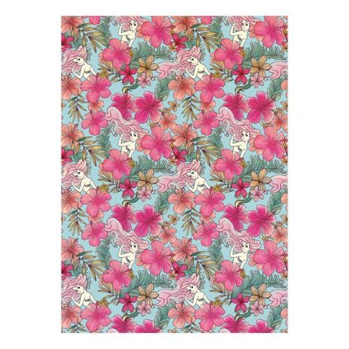 Papier peint intissé Ariel la petite Sirène Motif floral Pastel Disney 200 X 280 CM