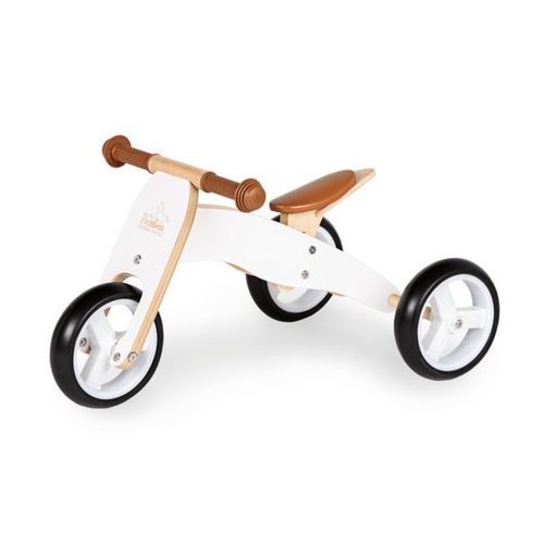 Tricycle En Bois Charlie Blanc Naturel
