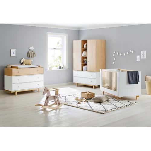 Pinolino Chambre De Bb Boks 3 Pices Lit De Bb Volutif Commode Langer Armoire