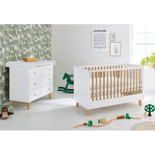 Pinolino Ensemble Economique Pan Large 2 Pices Lit De Bb Volutif Commode Langer Large