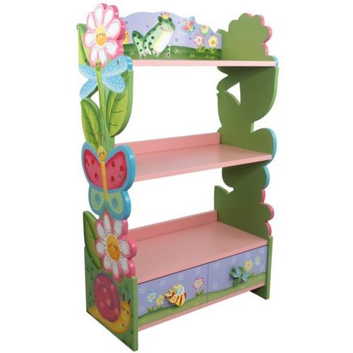 Bibliothèque Enfant Magic Garden Bois Étagère De Rangement Livres Jouets W-7500a