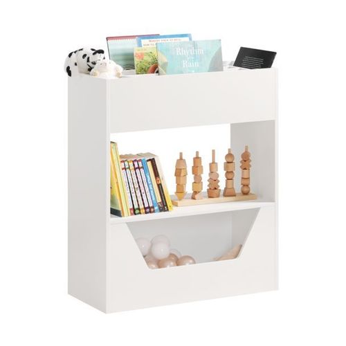Sobuy Étagère À Livres Enfant Meuble Rangement Pour Livres Et Jouets Bibliothèque Pour Enfant, Kmb51-W