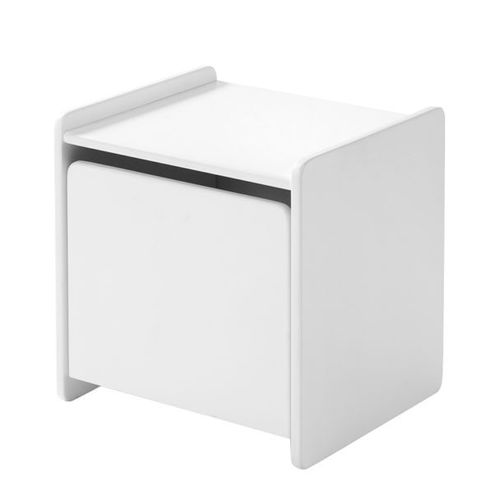 Vipack Chevet Kiddy Enfant Bois Laqu 1 Porte L 40cm Blanc