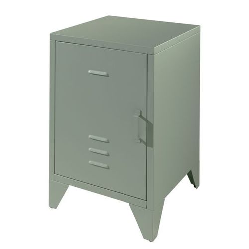 Vipack Chevet En Mtal Bronxx 1 Porte 1 Etagere 60x40x40cm Vert Olive Mat
